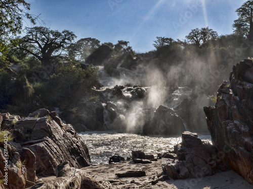 Beautiful Epupa falls on the Kunene River, Namibia