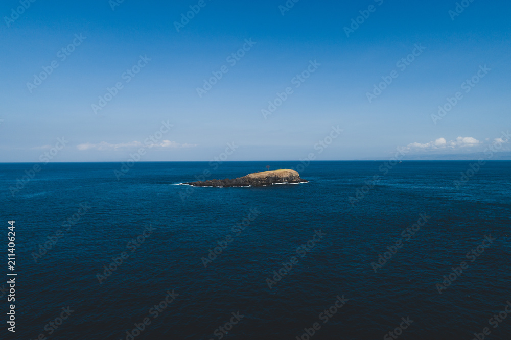 Aerial view of small island. View from Bukit Asah, new tourist attraction of tropical island Bali, Indonesia Aerial view of small island. View from Bukit Asah, new tourist attraction of tropical island Bali, Indonesia