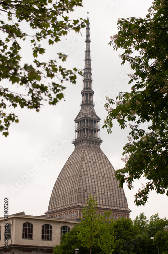 The Mole Antonelliana in turin, Italy. It is a major landmark building in the city, named by the architect who built it, Alessandro Antonelli. It now houses the National Cinema Museum