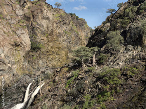 The beautiful Ruacana falls on the border of Namibia and Botswana. photo