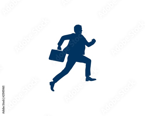 Run Business man silhouette