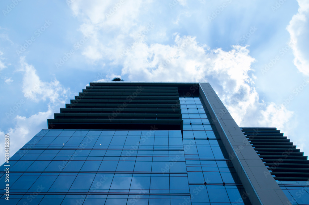 Common modern skyscrapers, high-rise buildings, architecture, Business background Common modern skyscrapers, high-rise buildings, architecture, Business background