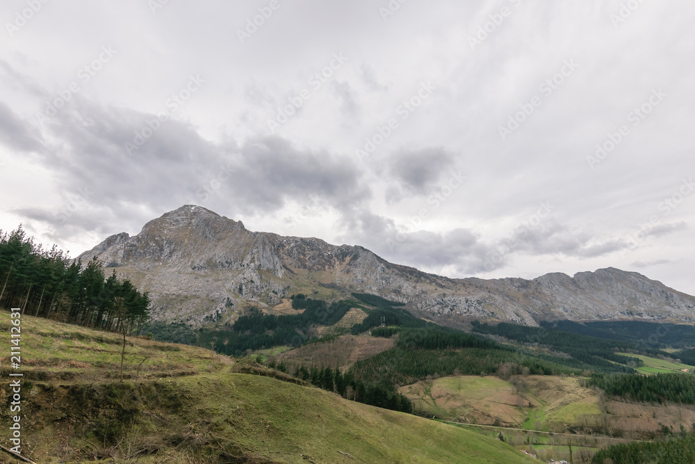 Anboto mountain in spring with cloudy day Anboto mountain in spring with cloudy day