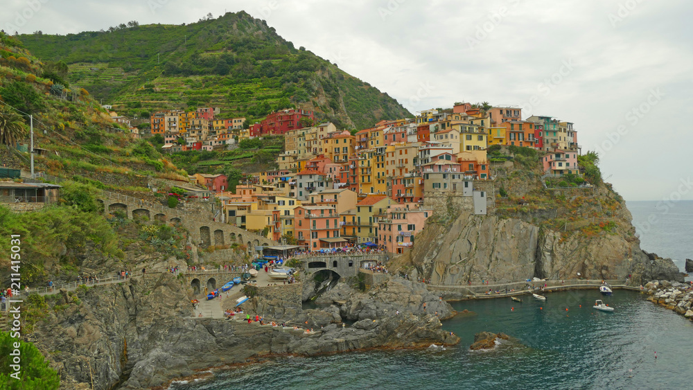 Unesco sea side village Manarola, Cinque Terre, Italy
