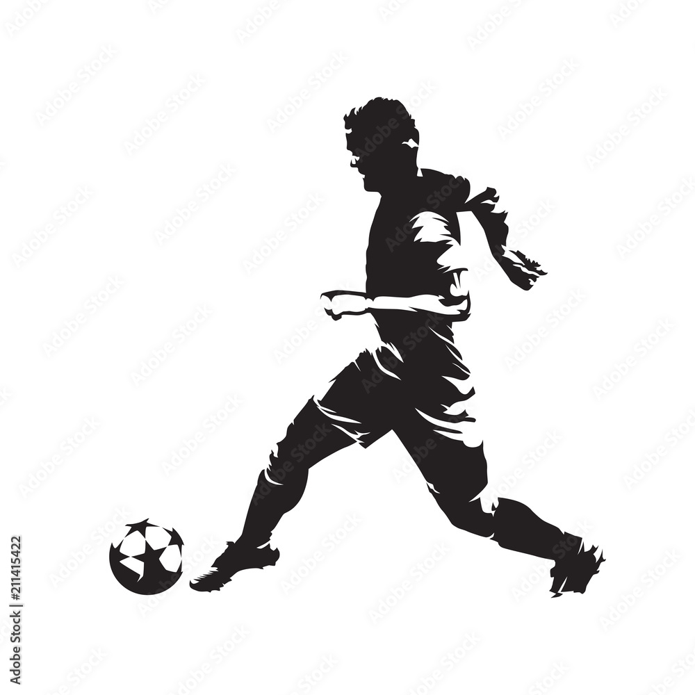 shadow of running football player 7523303 Vector Art at Vecteezy