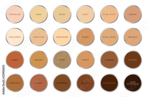 skin tone index color . infographic vector