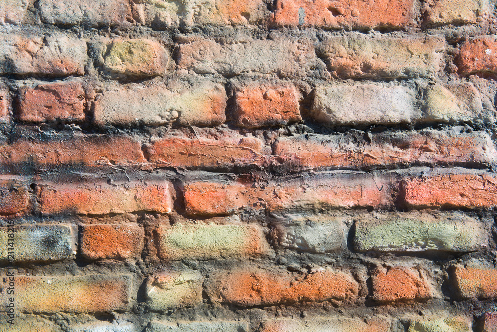 Old red brick as background or texture Old red brick as background or texture