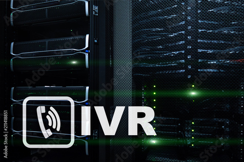 IVR Interactive voice response communication concept.