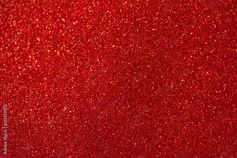 Beautiful red glitter macro abstract background with bokeh - obrazy, fototapety, plakaty 