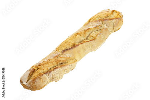 fresh baguette on a white background © alexshyripa