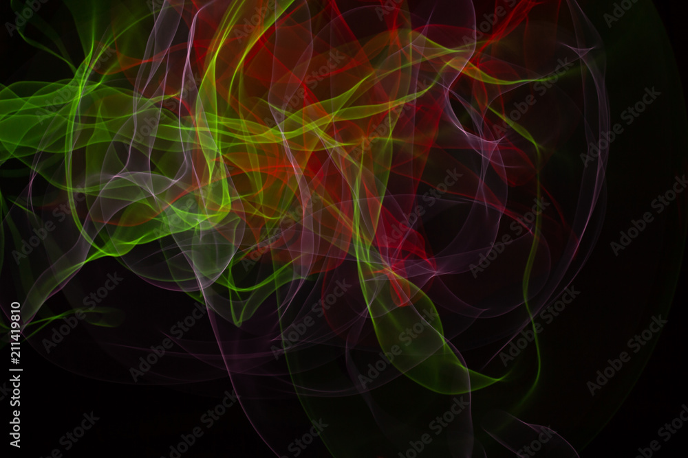 Obraz premium Abstract smoke of colors. Pattern of soft waveforms.