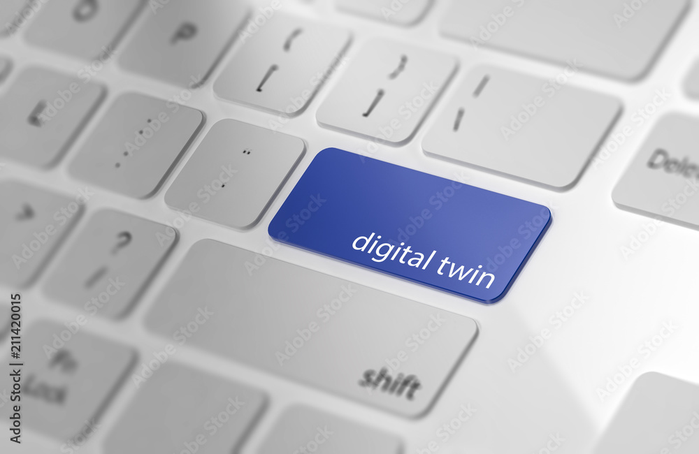DIGITAL TWIN | Button on Computer Keyboard DIGITAL TWIN | Button on Computer Keyboard