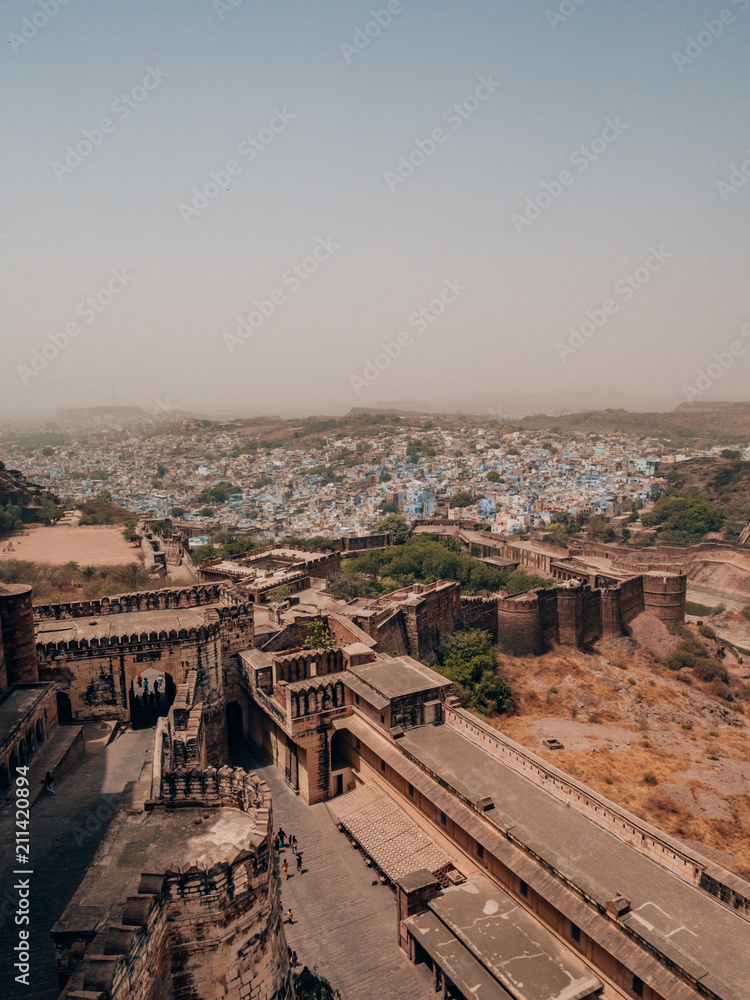 View above Jodhpur, the blue city