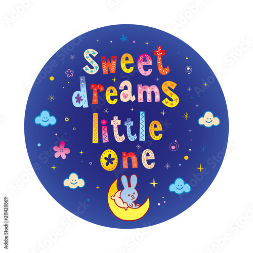 sweet dreams little one kids room poster