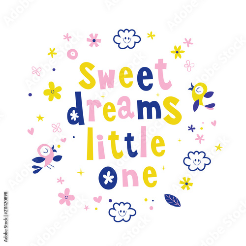 sweet dreams little one childrens room poster