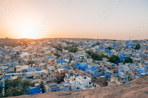 View over Jodhpur, the Blue City, while Sunset © SmallWorldProduction