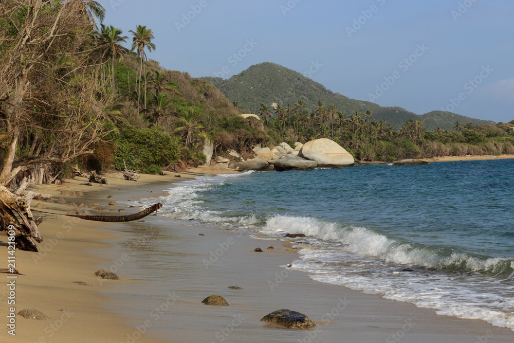 Obraz premium Beach in tyrona national park, colombia