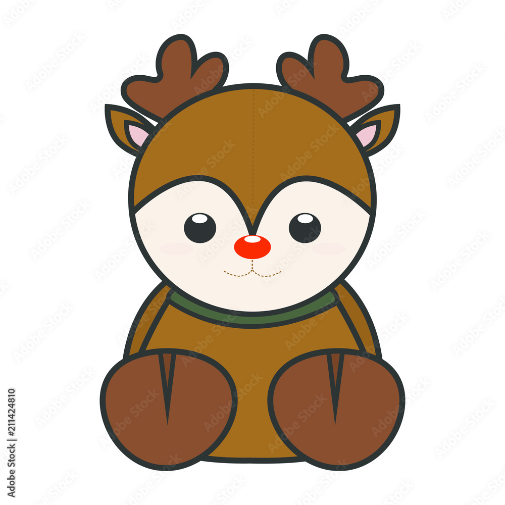 Naklejka premium Abstract cute animal