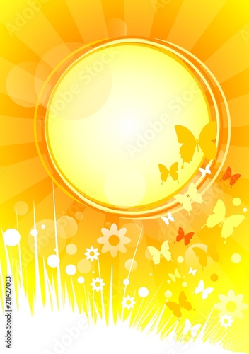 yellow summer background with place for your text