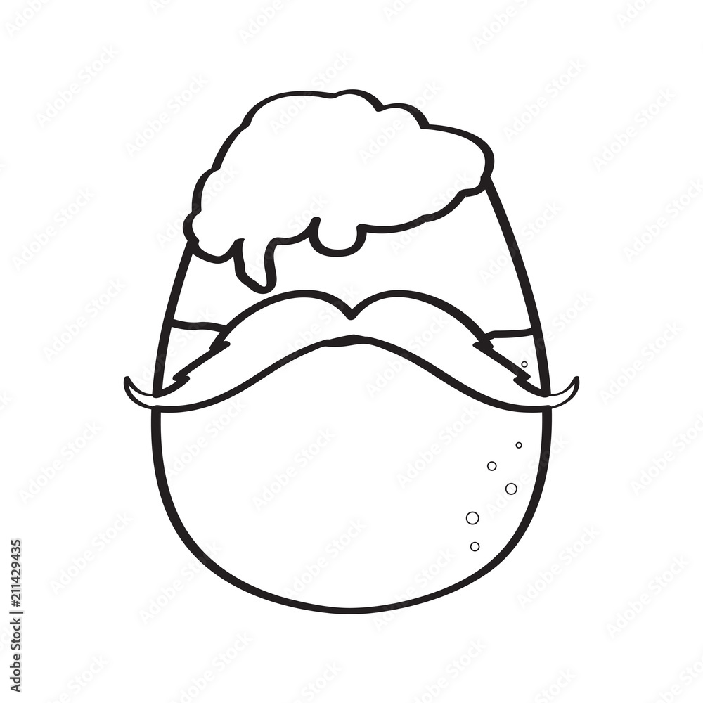 Hipster beer outline Hipster beer outline