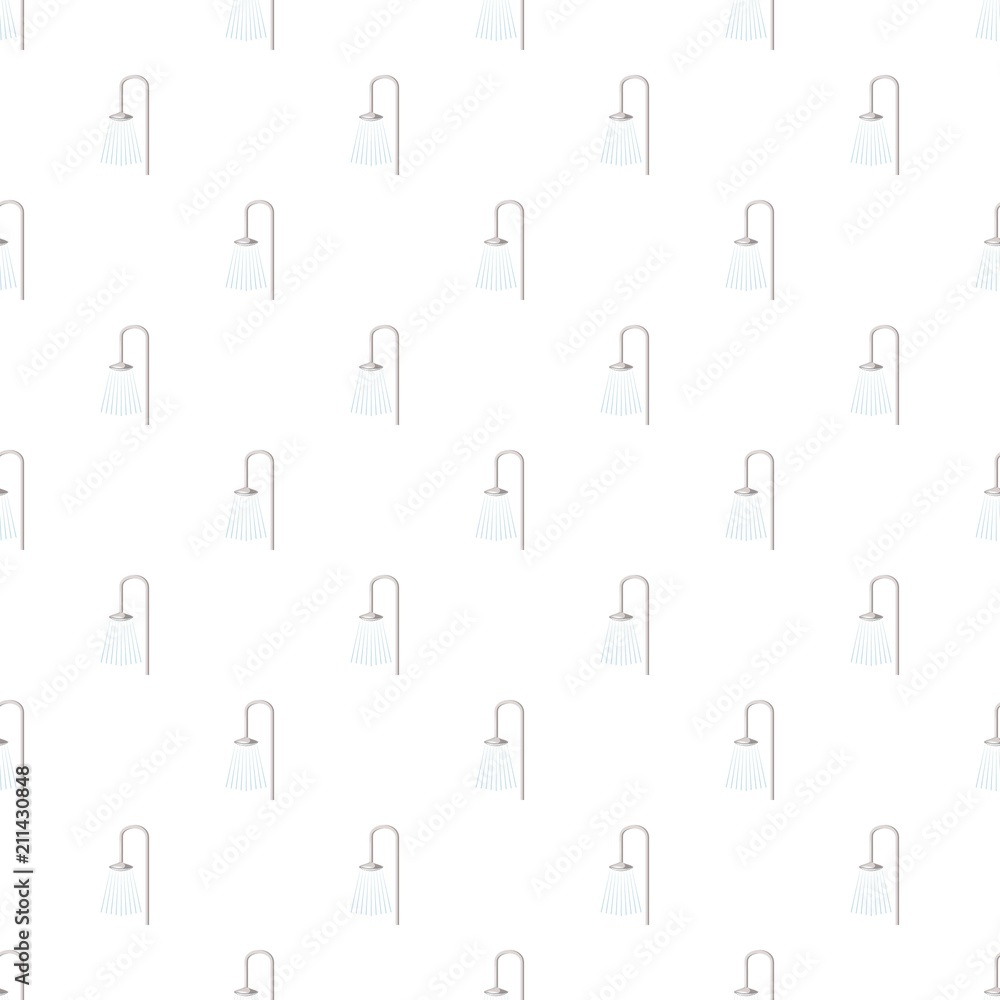 Shower pattern seamless repeat in cartoon style vector illustration