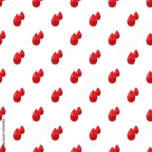 Two drops of blood pattern seamless repeat in cartoon style vector illustration