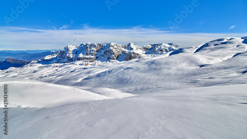Ski resort Madonna di Campiglio.Panoramic landscape of Dolomite Alps in Madonna di Campiglio. Italy © DannyIacob