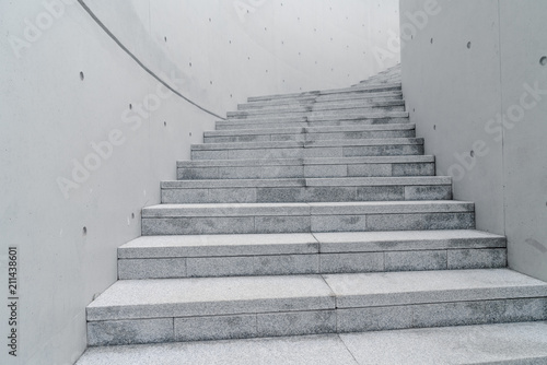 Modern city architecture  stairs  white background