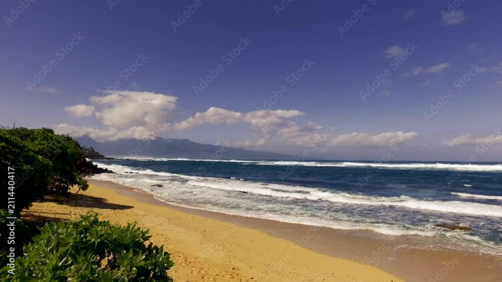 Hookipa Beach Maui Hawaii 4k video of Hookipa Beach on a windy day in