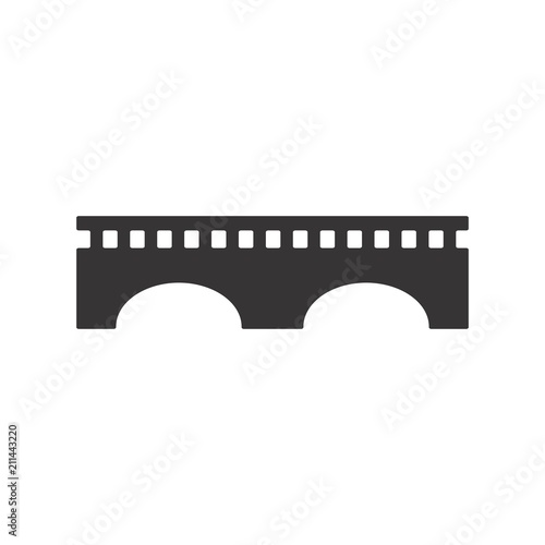 bridge logo. connection icon. architecture symbol. vector eps 08.