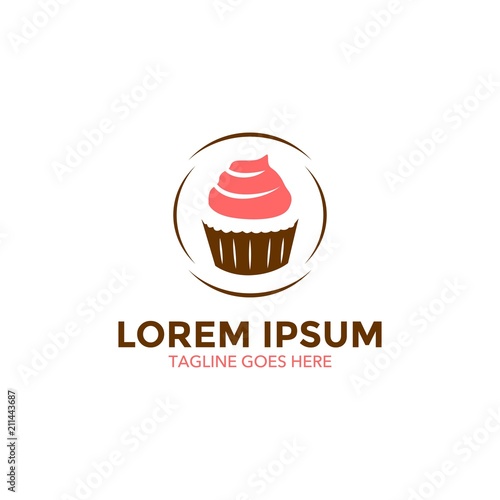 unique bakery logo template. cake