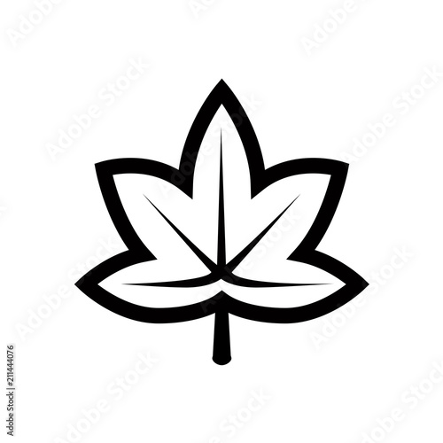 Maple leaf icon outline