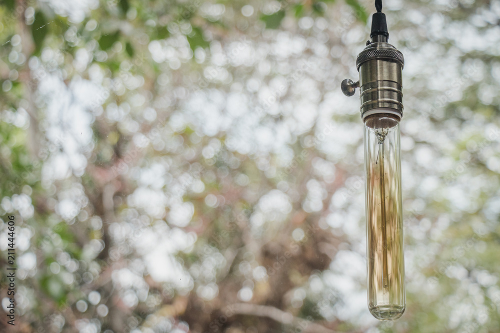 Light bulb was burnt on boke background Light bulb was burnt on boke background
