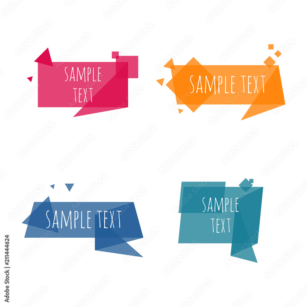 Flat Geometric Banner Vector Template Design Illustration Flat Geometric Banner Vector Template Design Illustration