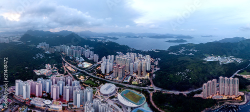 Photography Aerial view of Hong Kong City