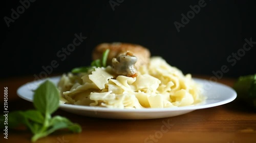 Wallpaper Mural homemade boiled noodles with fried chicken leg Torontodigital.ca