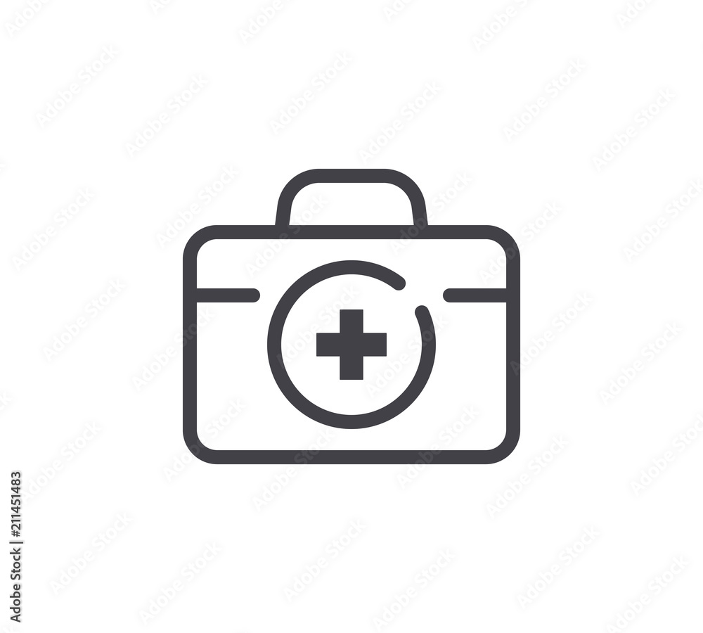 Health Kit Line Icon. Editable Stroke. Health Kit Line Icon. Editable Stroke.