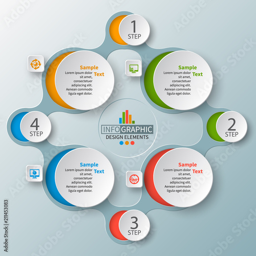 Abstract 3D Paper Infographics