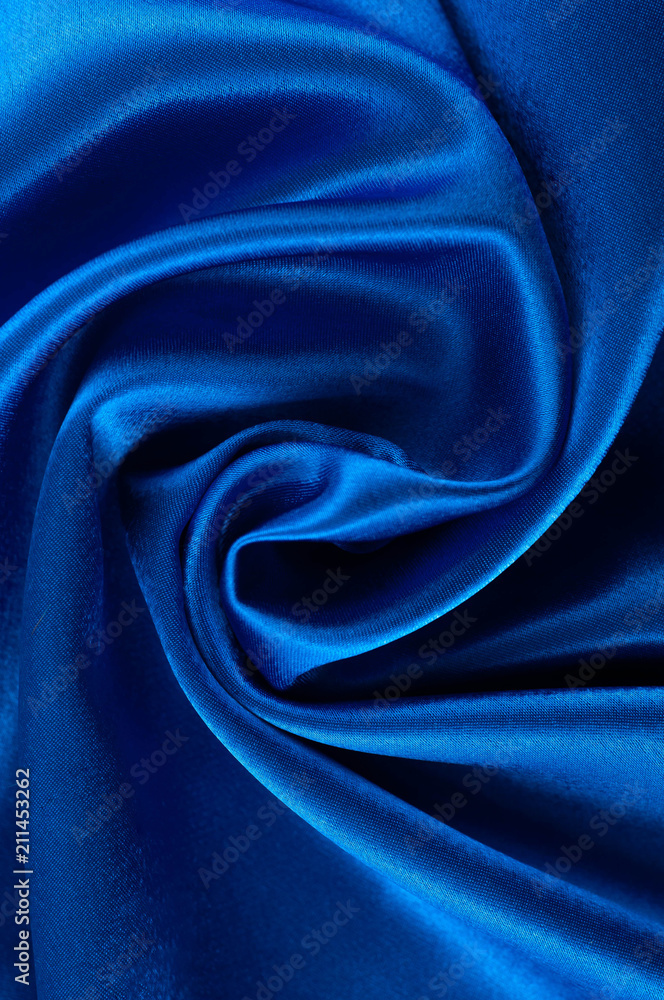 Fototapeta premium Abstract silk luxury background, piece of cloth, deep blue cloth texture