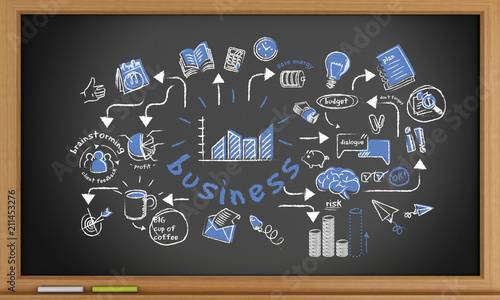 3d empty blackboard