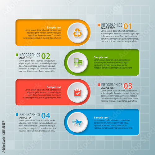 Abstract 3D Paper Infographics