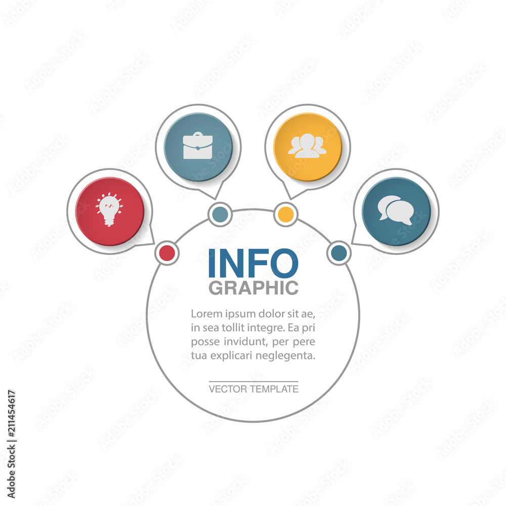 Vector infographic template for diagram, graph, presentation, chart, business concept with 4 options. Vector infographic template for diagram, graph, presentation, chart, business concept with 4 options.