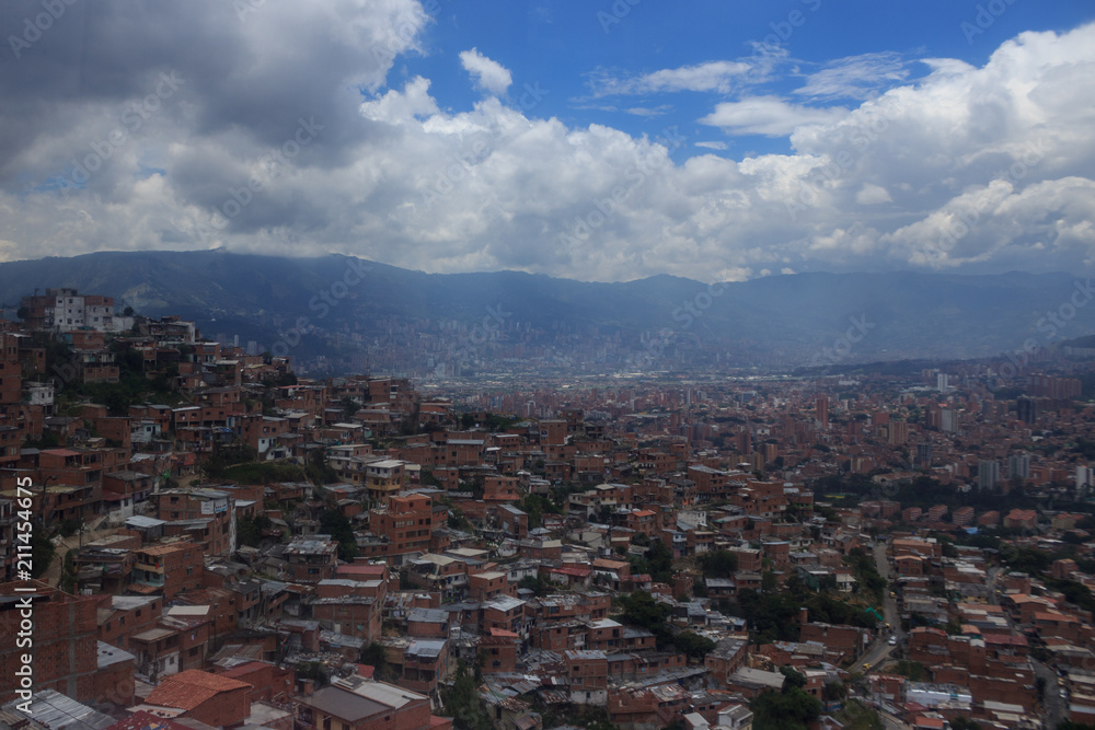 Aerial view on medellin, colombia