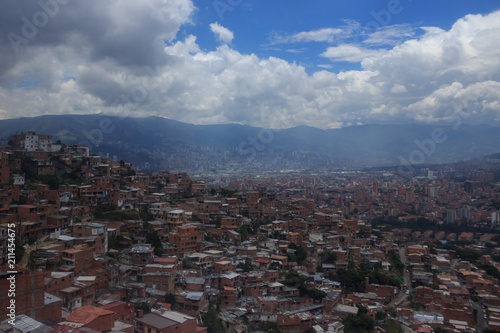 Bild auf Leinwand Aerial view on medellin, colombia