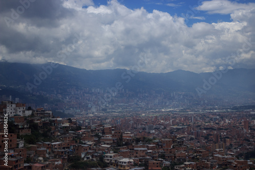 Bild auf Leinwand Aerial view on medellin, colombia