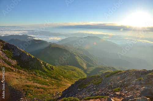 The scenery which I looked at from the Hakusan mountaintop