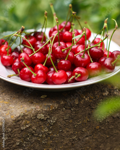 cherries - tasty and juicy berries. food background