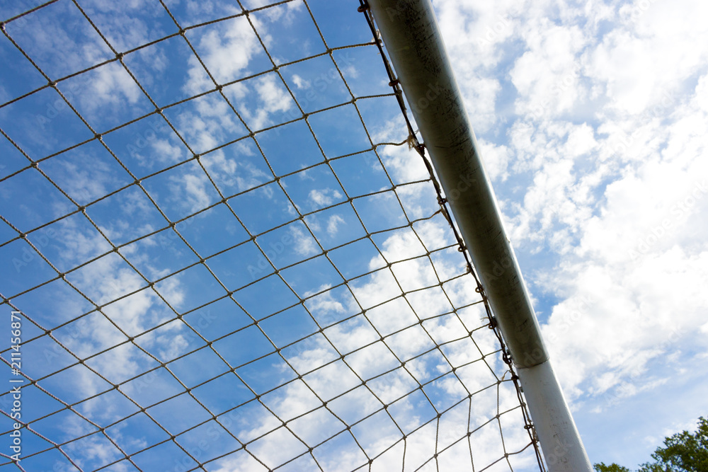 football goal of the stadium in the open air football goal of the stadium in the open air