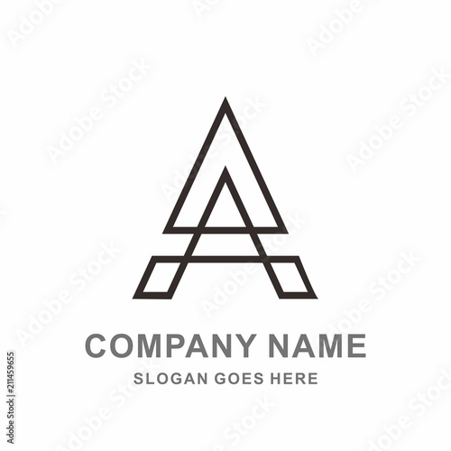 Monogram Letter A Geometric Triangle Architecture Interior Construction Business Company Stock Vector Logo Design Template