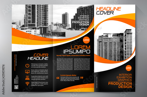 Brochure 3 fold flyer design a4 template.